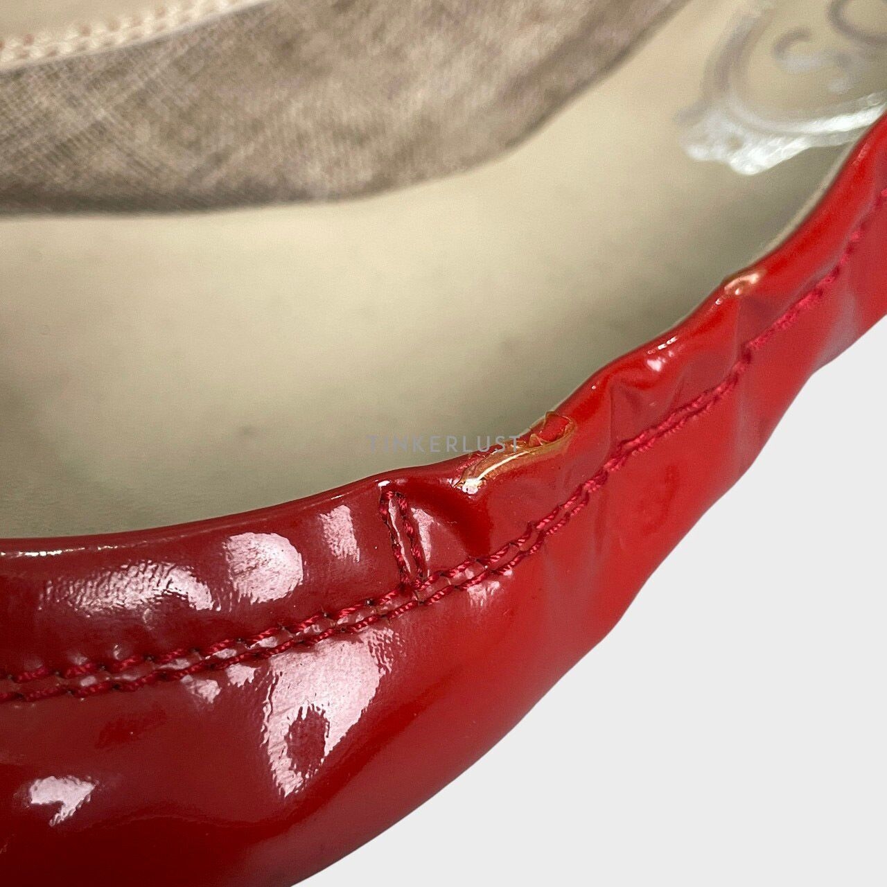 Tod's Red Buckle Flats