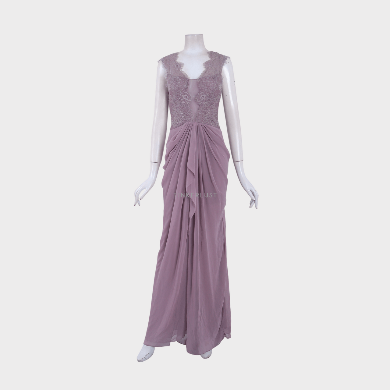 Bcbg Max Azria Brandy Lace Purple Long Dress