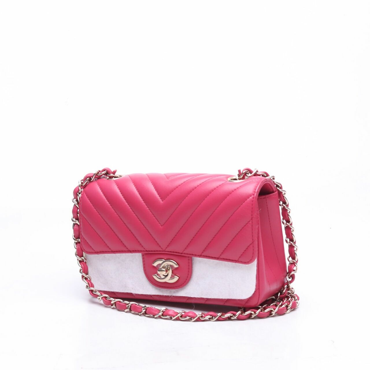Chanel Mini Rectangle Fuchsia Shoulder Bag