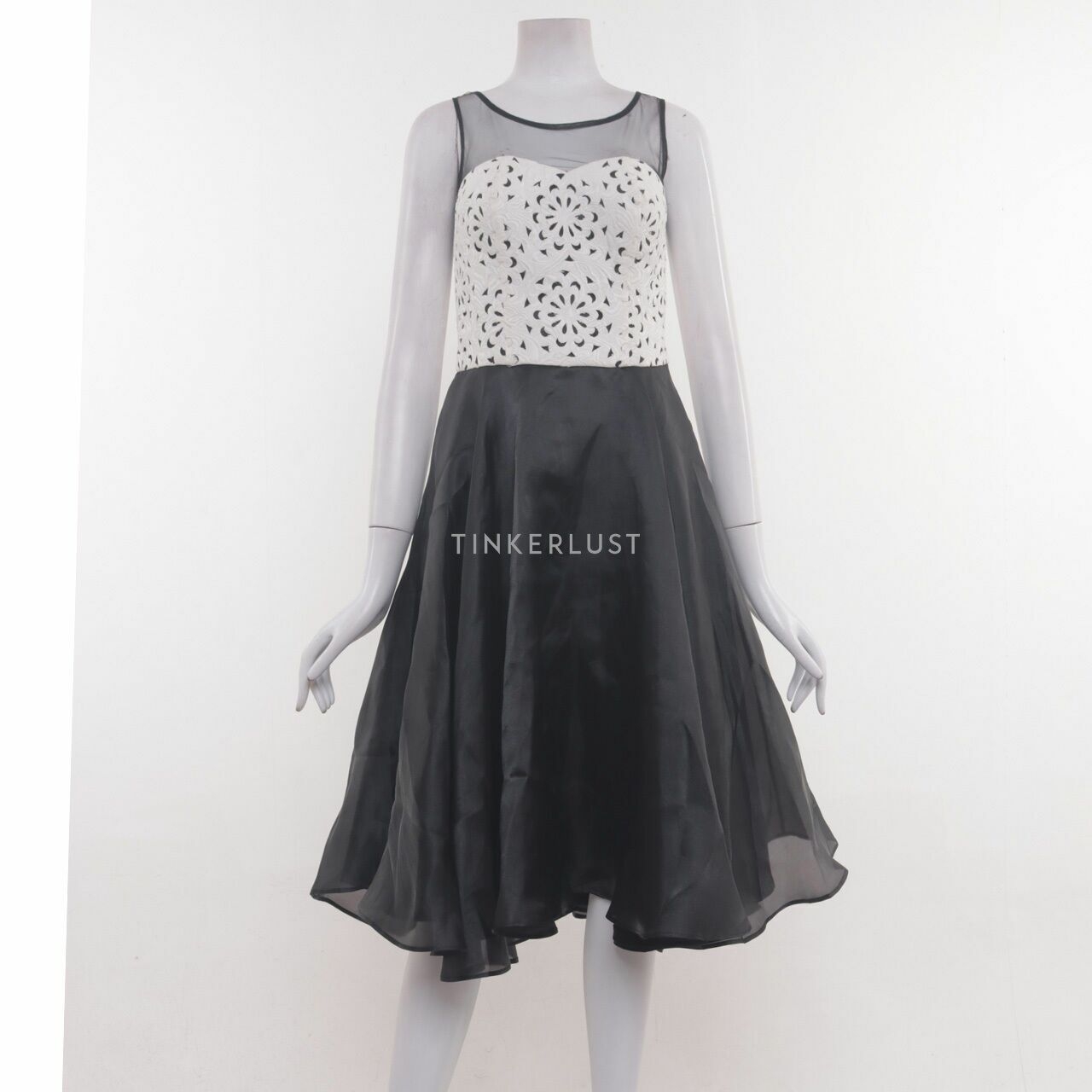 Sho Black & White Midi Dress