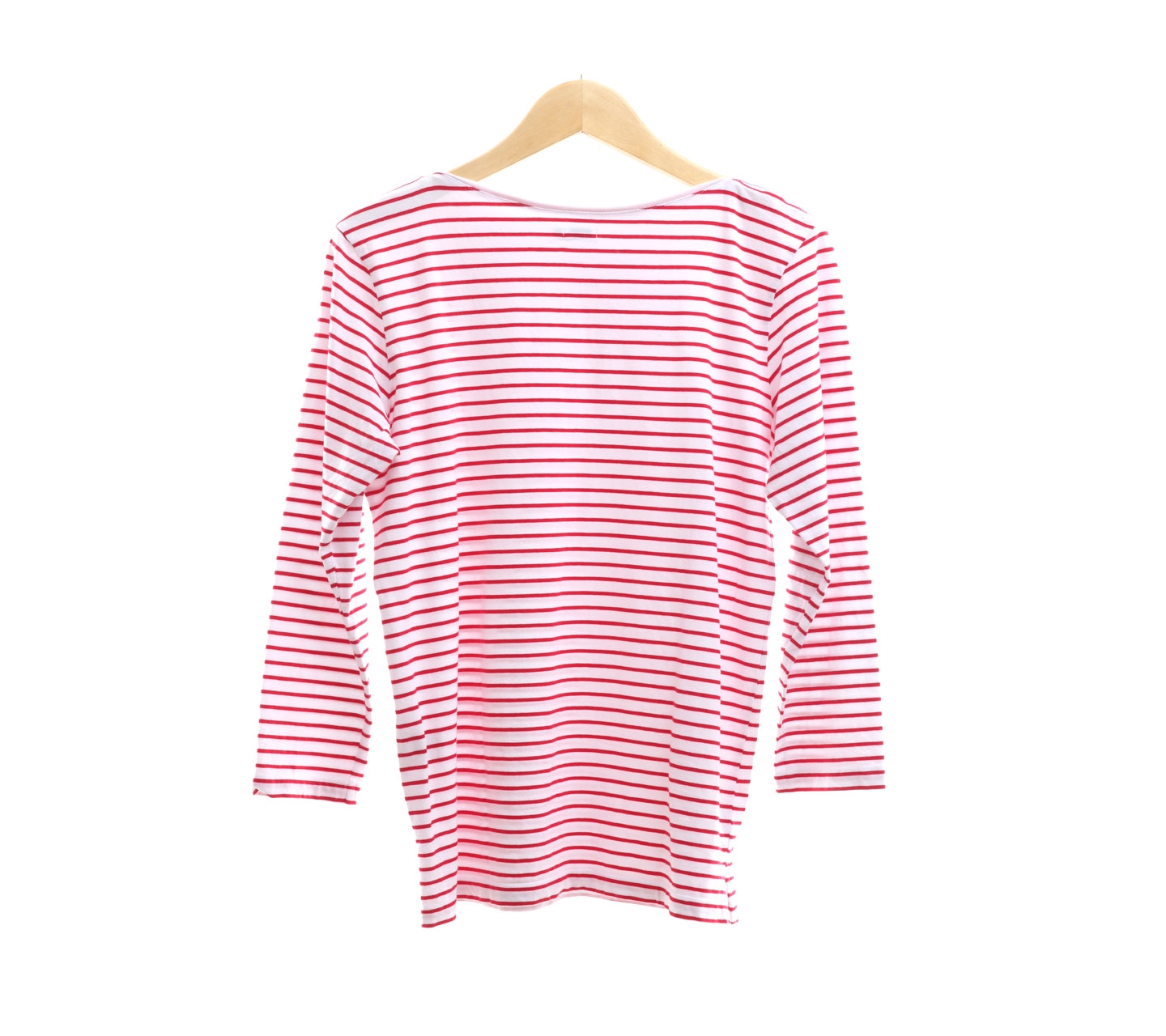 By The Sea White & Red Long Sleeve T-Shirt