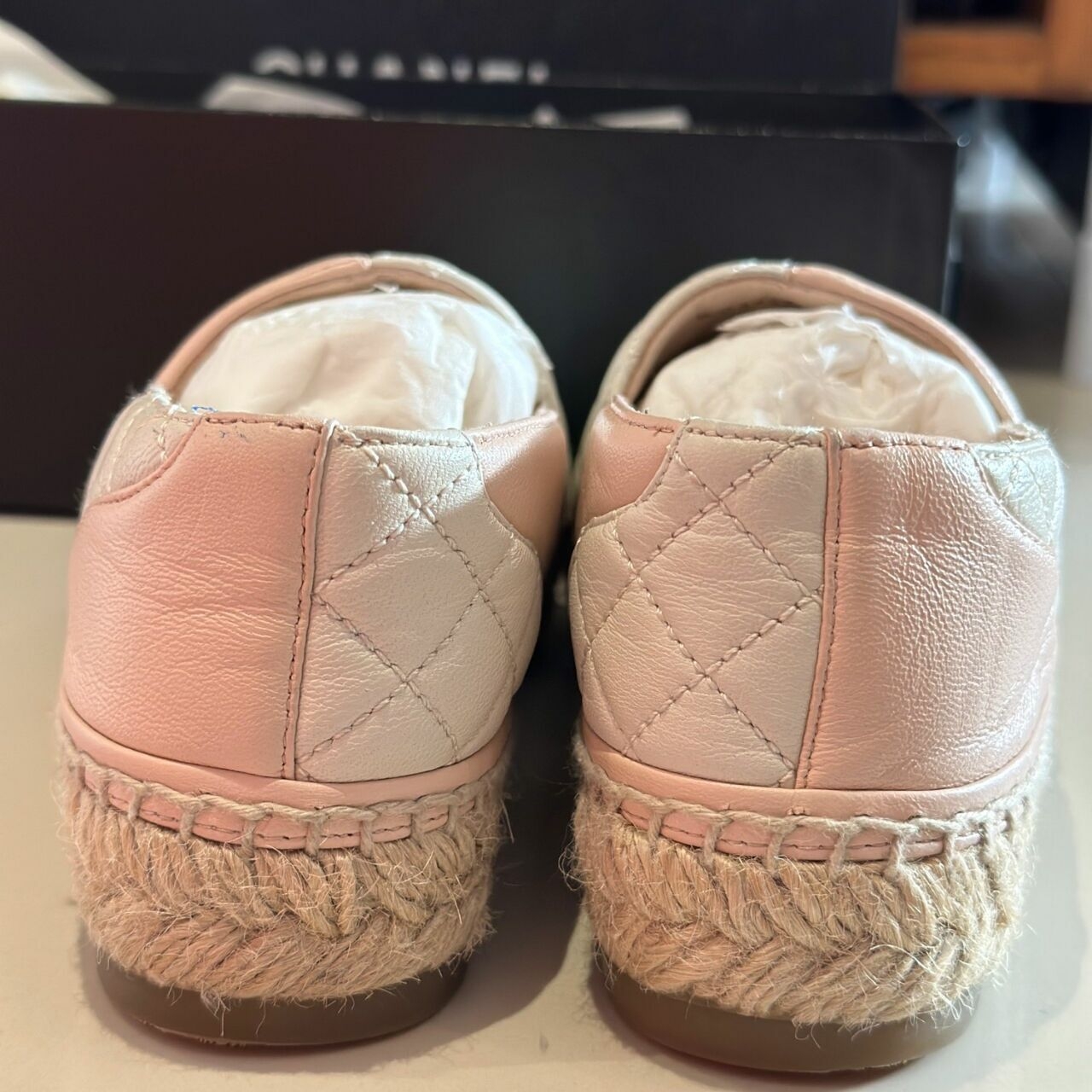 Chanel Pink Quilted Espadrilles