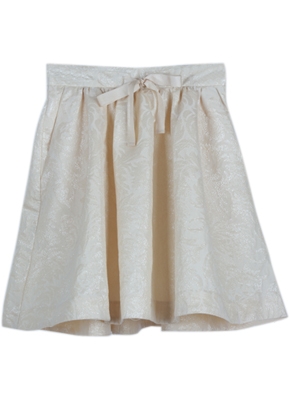 Cream Glitter Skirt