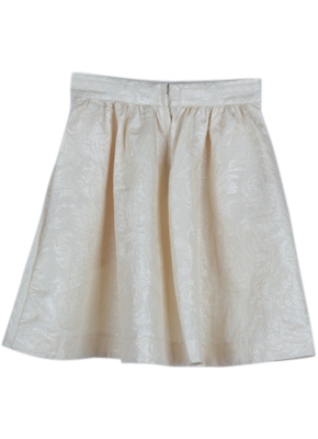 Cream Glitter Skirt