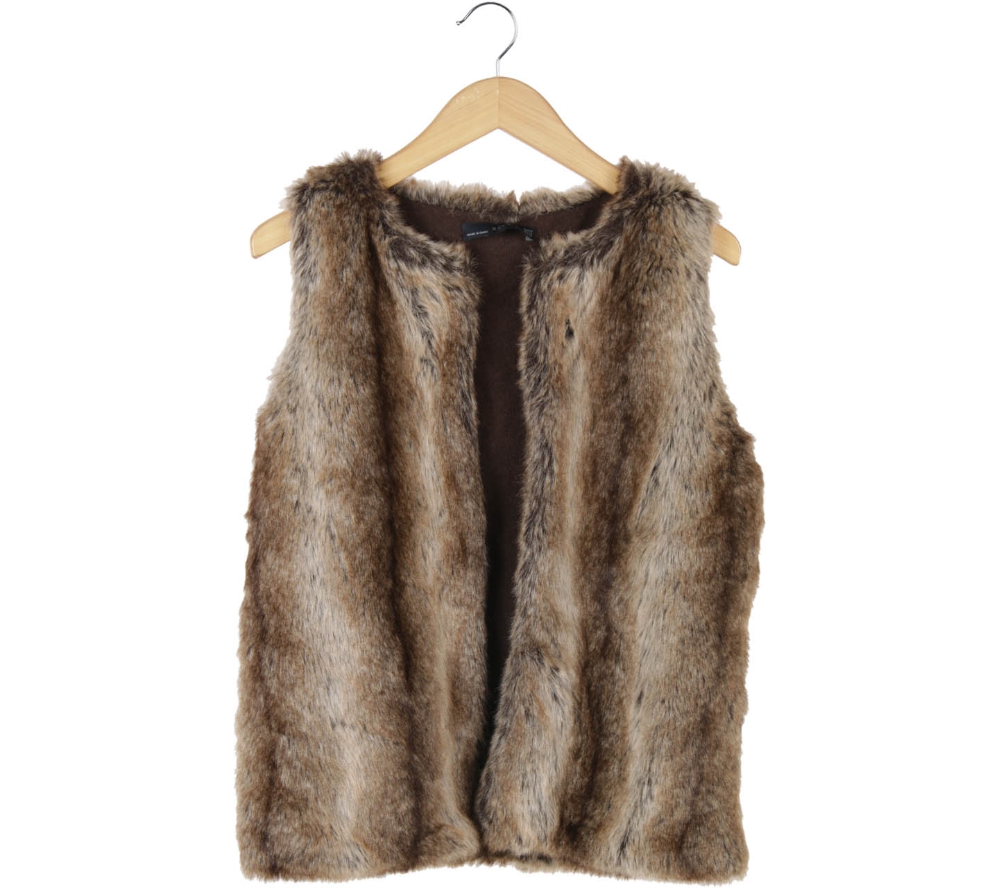 Zara Brown Faux Fur Vest