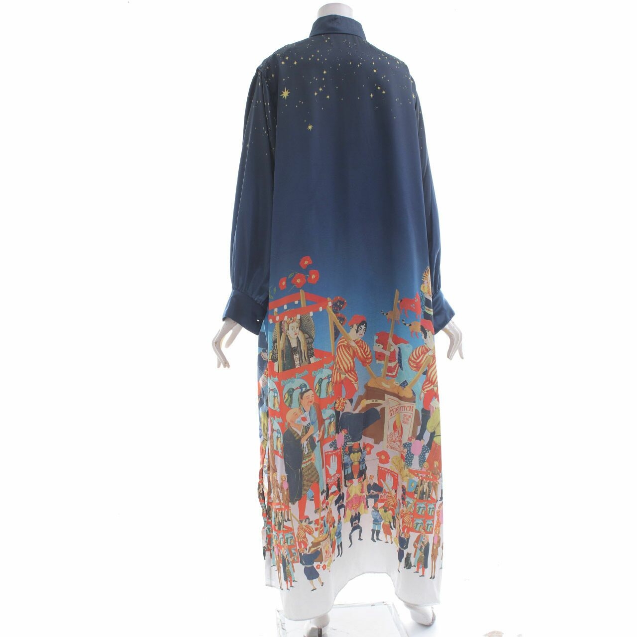 Dibba Multicolor Pattern Slit Long Dress