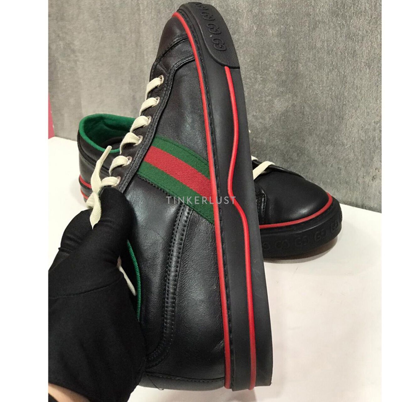 Gucci Tennis Web Black Sneakers 