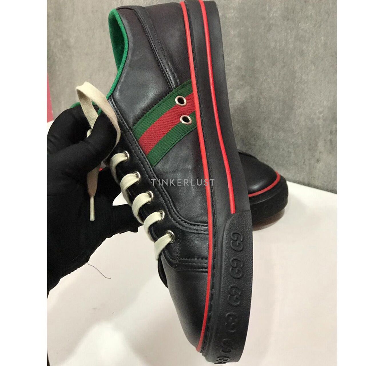 Gucci Tennis Web Black Sneakers 