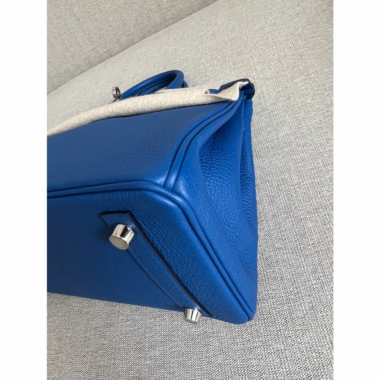 Hermes Birkin 25 Bleu France Togo PHW Handbag