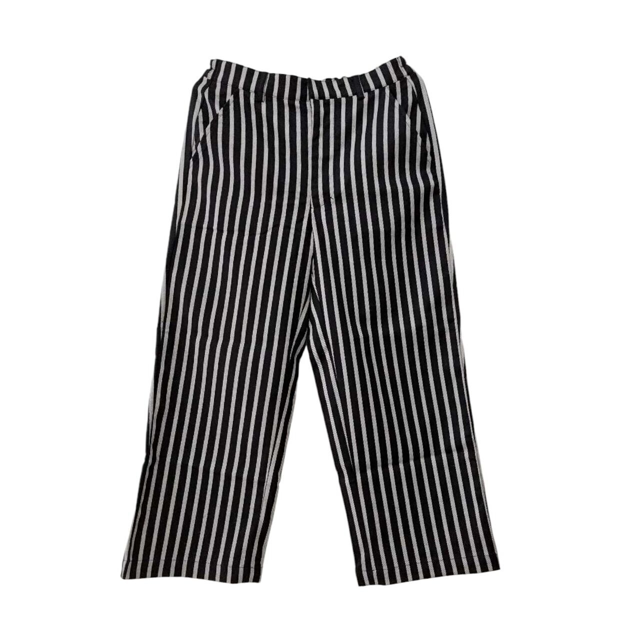 Argyle Oxford Black & White Stripes Long Pants