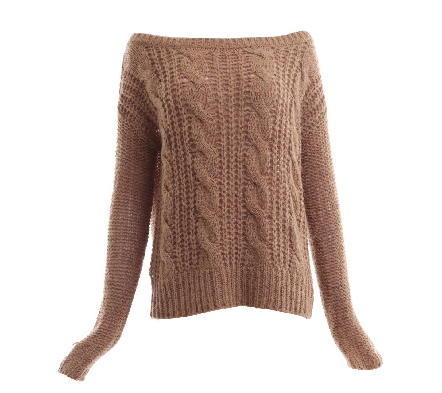 Stradivarius Brown Knit Sweater