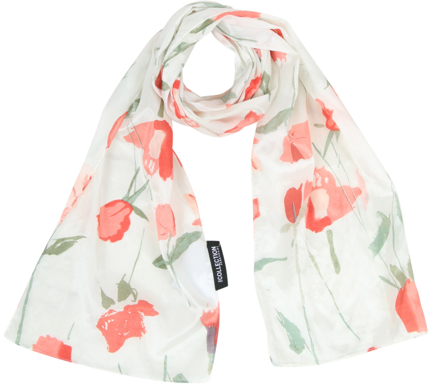 The Collection Off White Floral Scarf