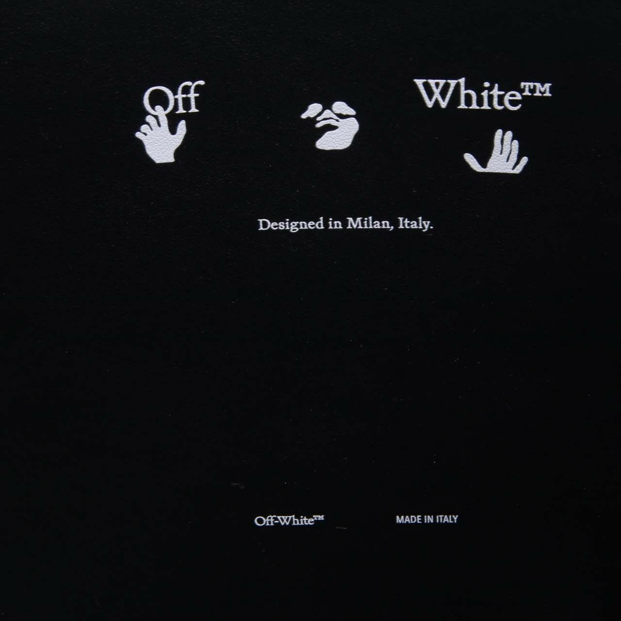 Off-White Diagonal Stripes Binder Clip Shopper Black Tote Bag
