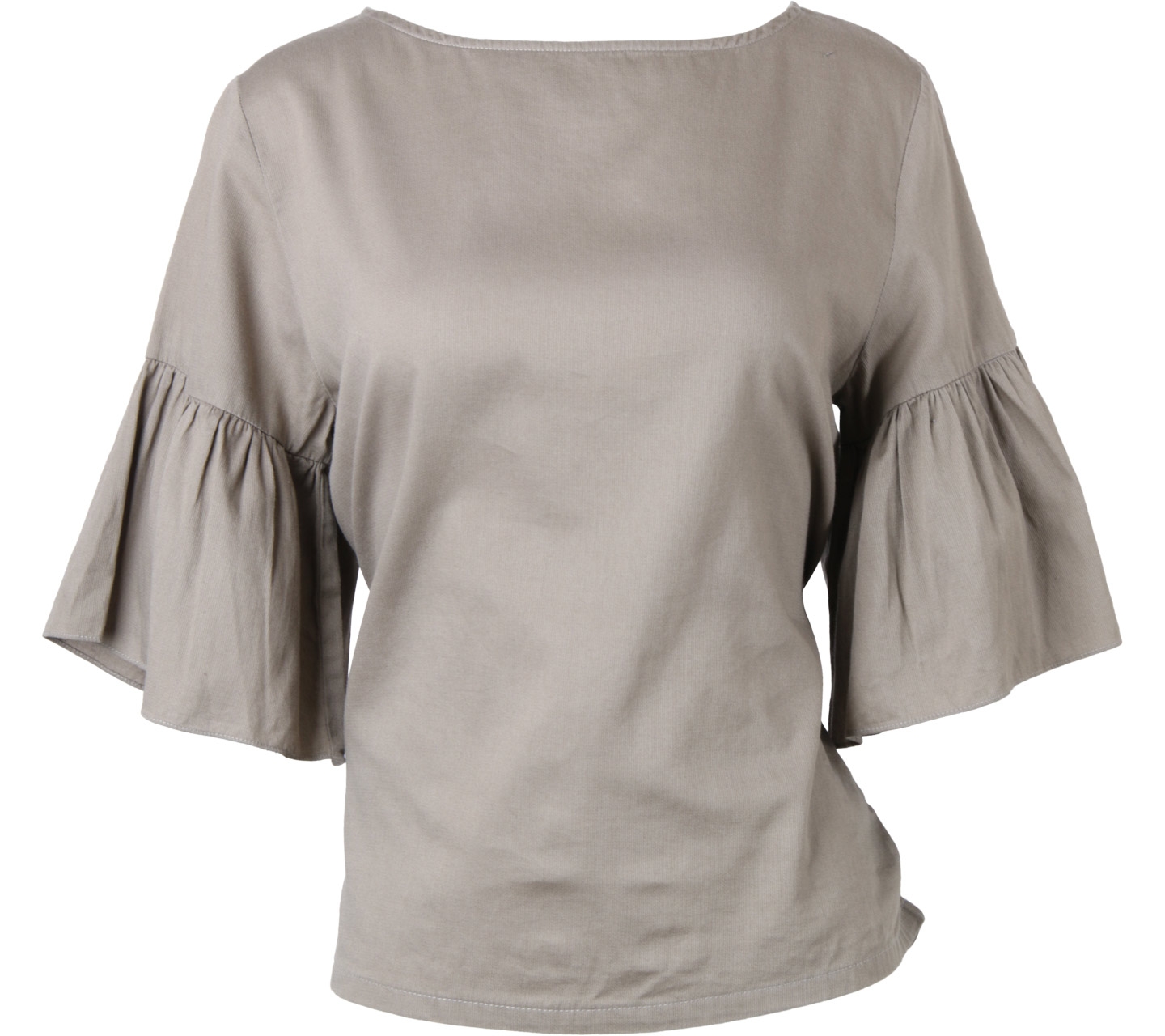 ATS The Label Grey Tied Blouse