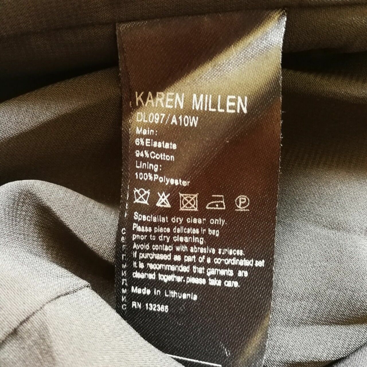Karen Millen Black & Grey Mini Dress