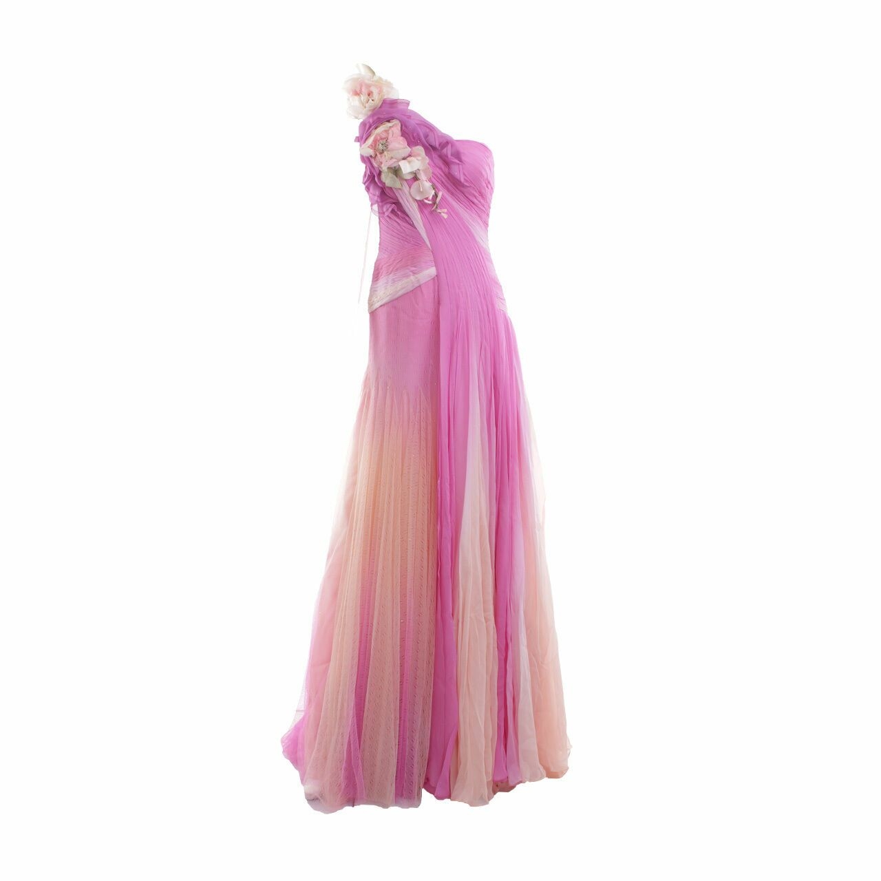 Eddy Betty Pink One Shoulder Gown