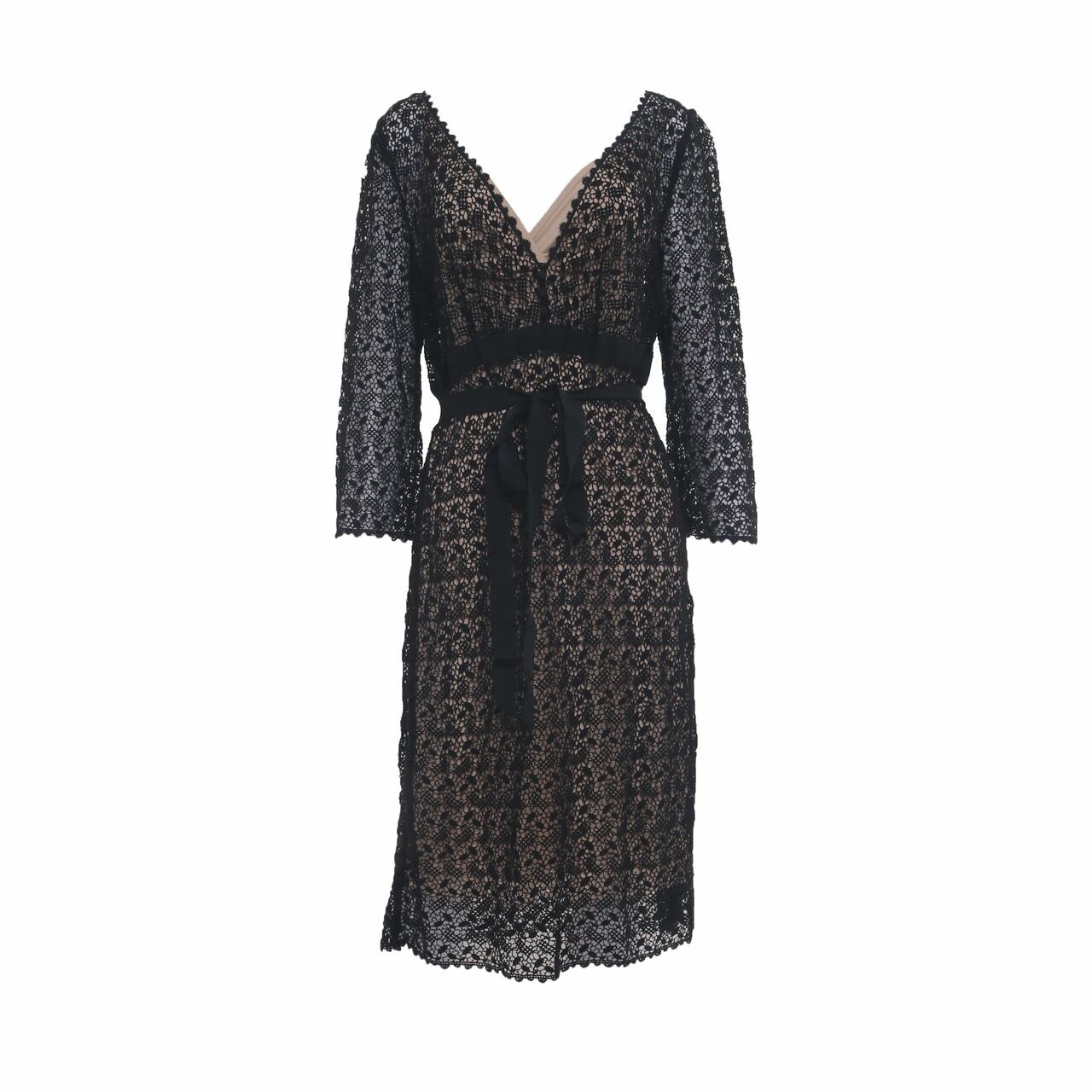 Collette Dinnigan Black Midi Dress