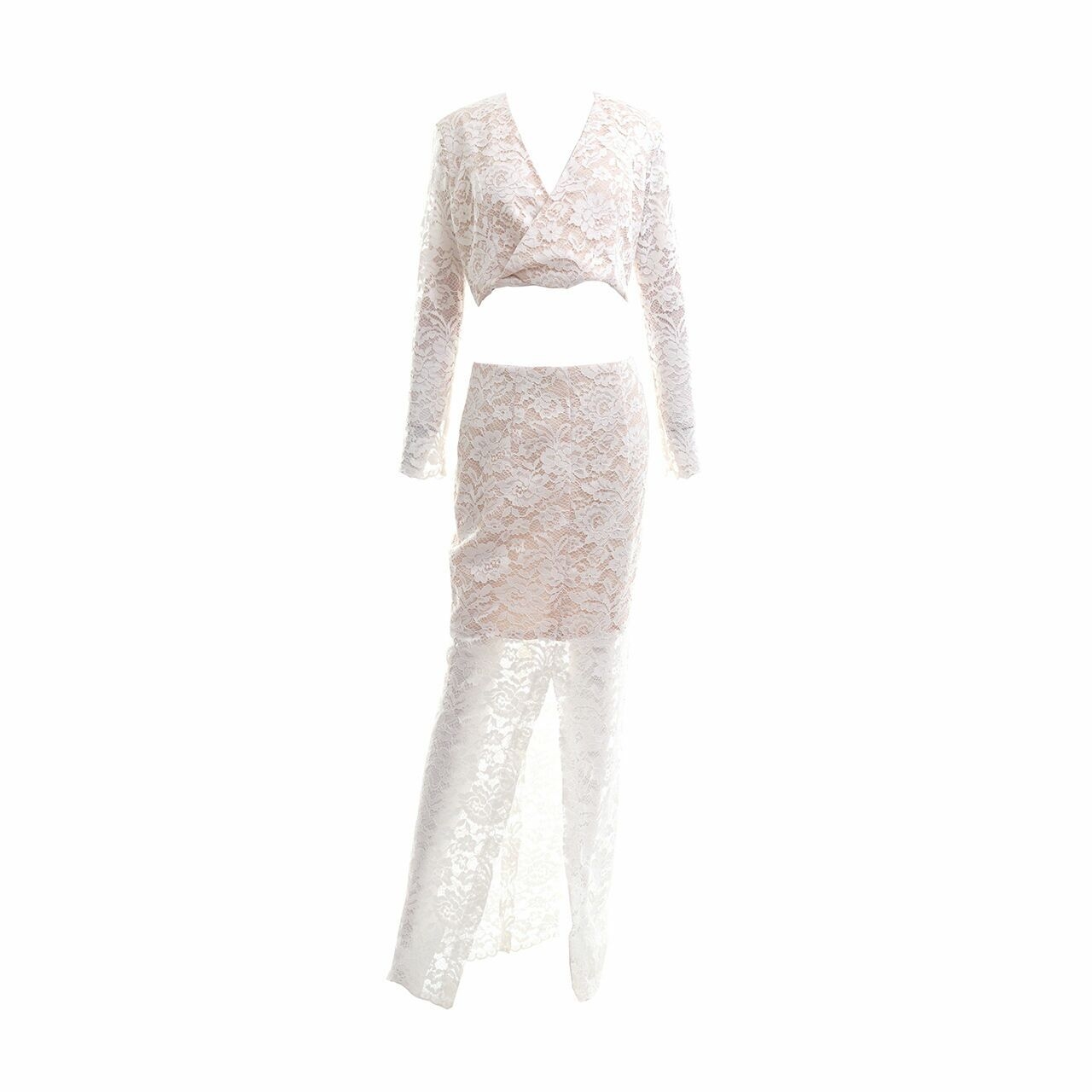 Sho White & Nude Two Piece