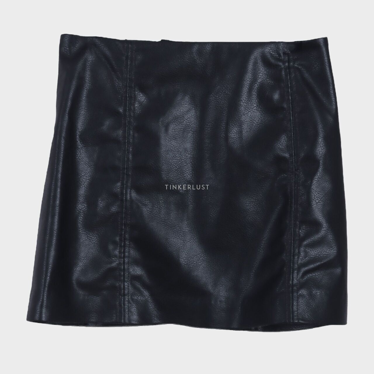H&M Black Leather Mini Skirt