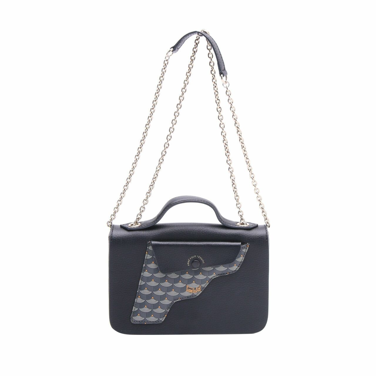 Faure Le Page Navy Leather Sling Bag