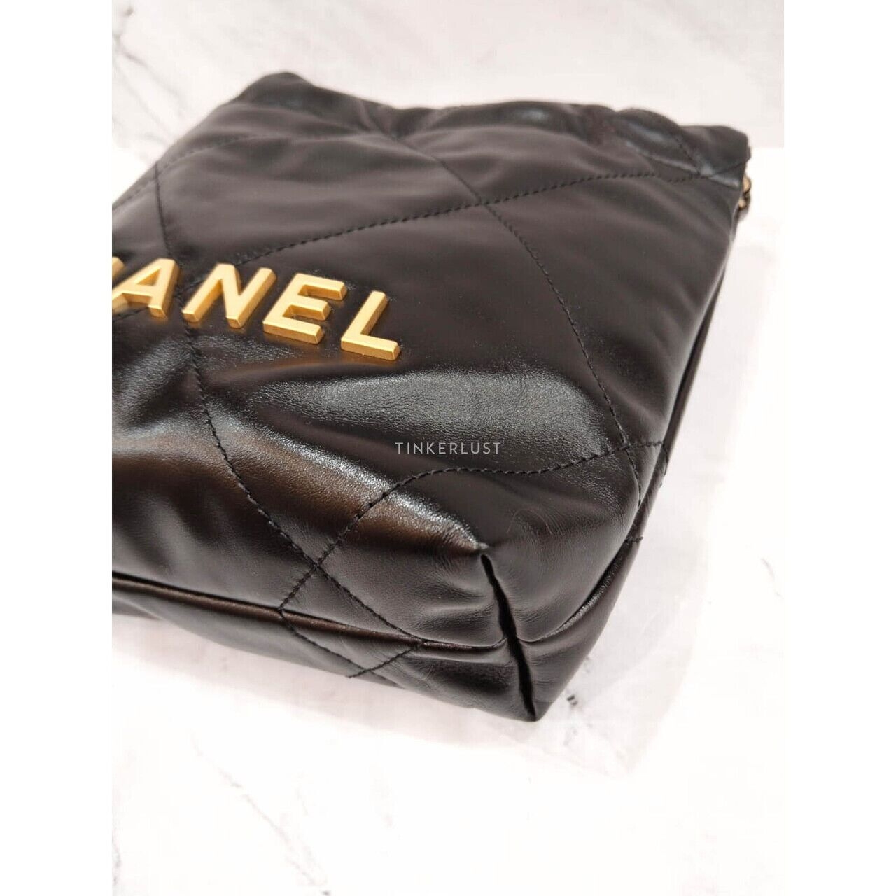 Chanel C22 Mini Black Chip GHW Sling Bag