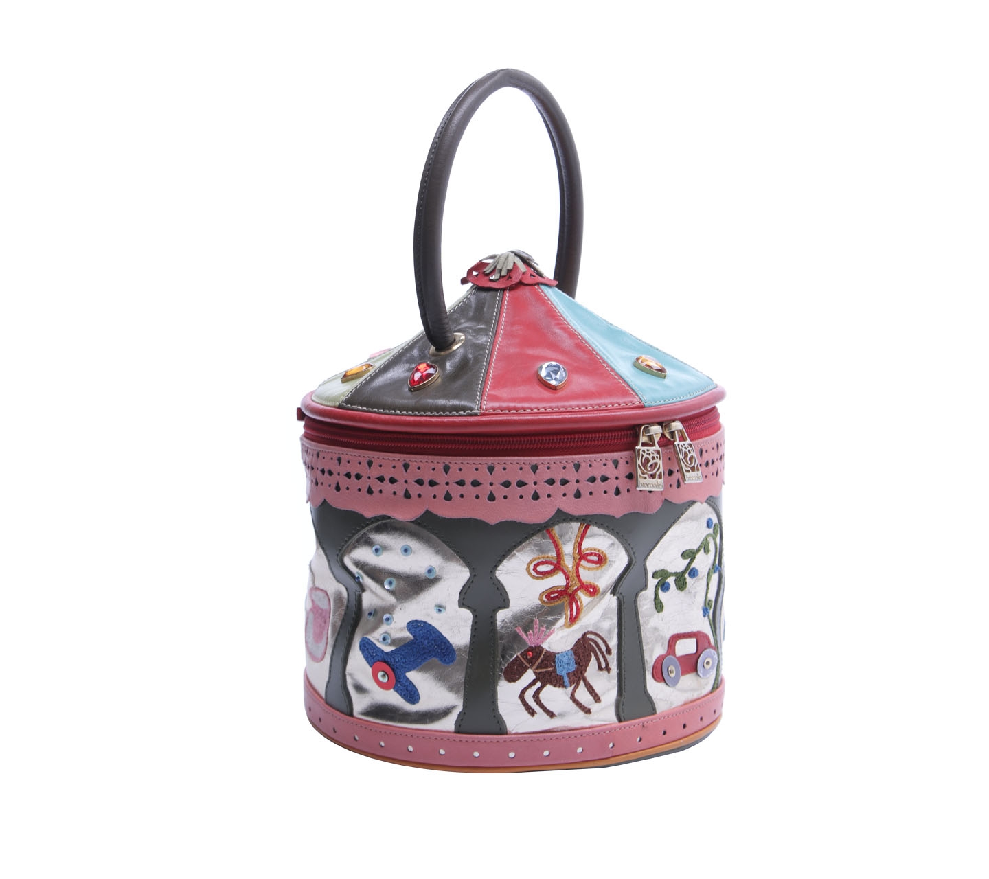 Braccialini Multicolor Circus Handbag