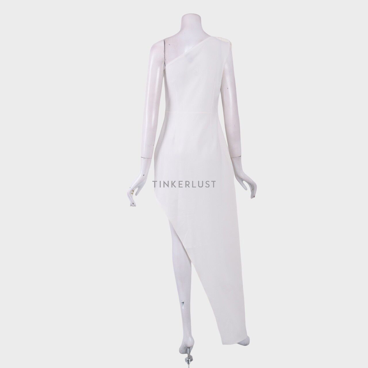 Cara Woman White Asymmetric Mini Dress