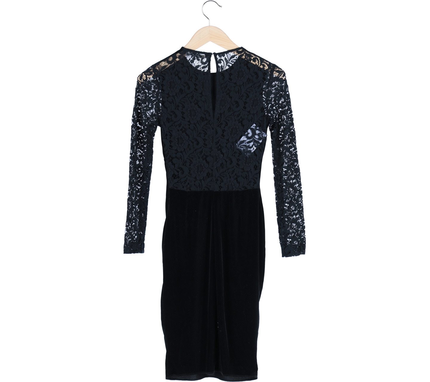 Zara Black Lace Velvet Mini Dress