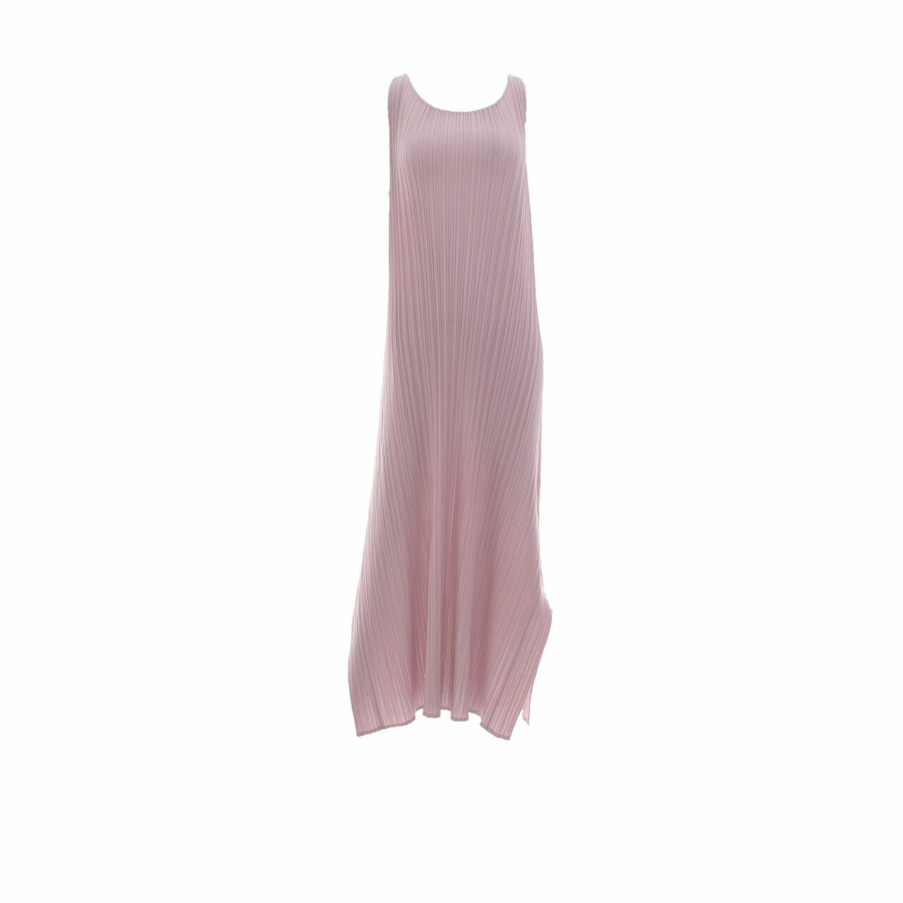 Orgeo Official Lilac Pleats Slit Long Dress