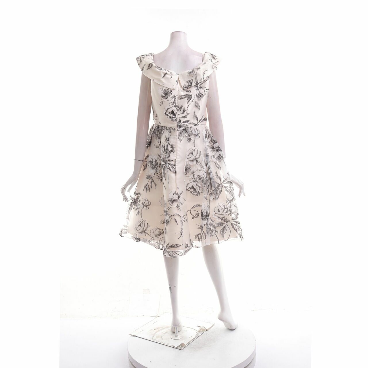 Chi Chi Off White Floral Bardot Mini Dress