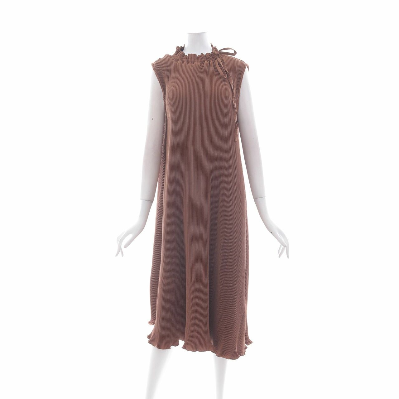 Amygo Dark Brown Midi Dress