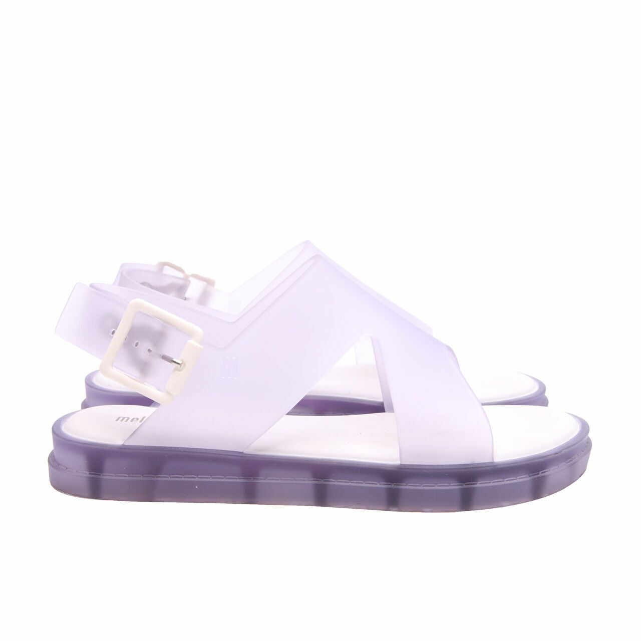 Mellisa Free Ad Clear Purple Glass Sandals