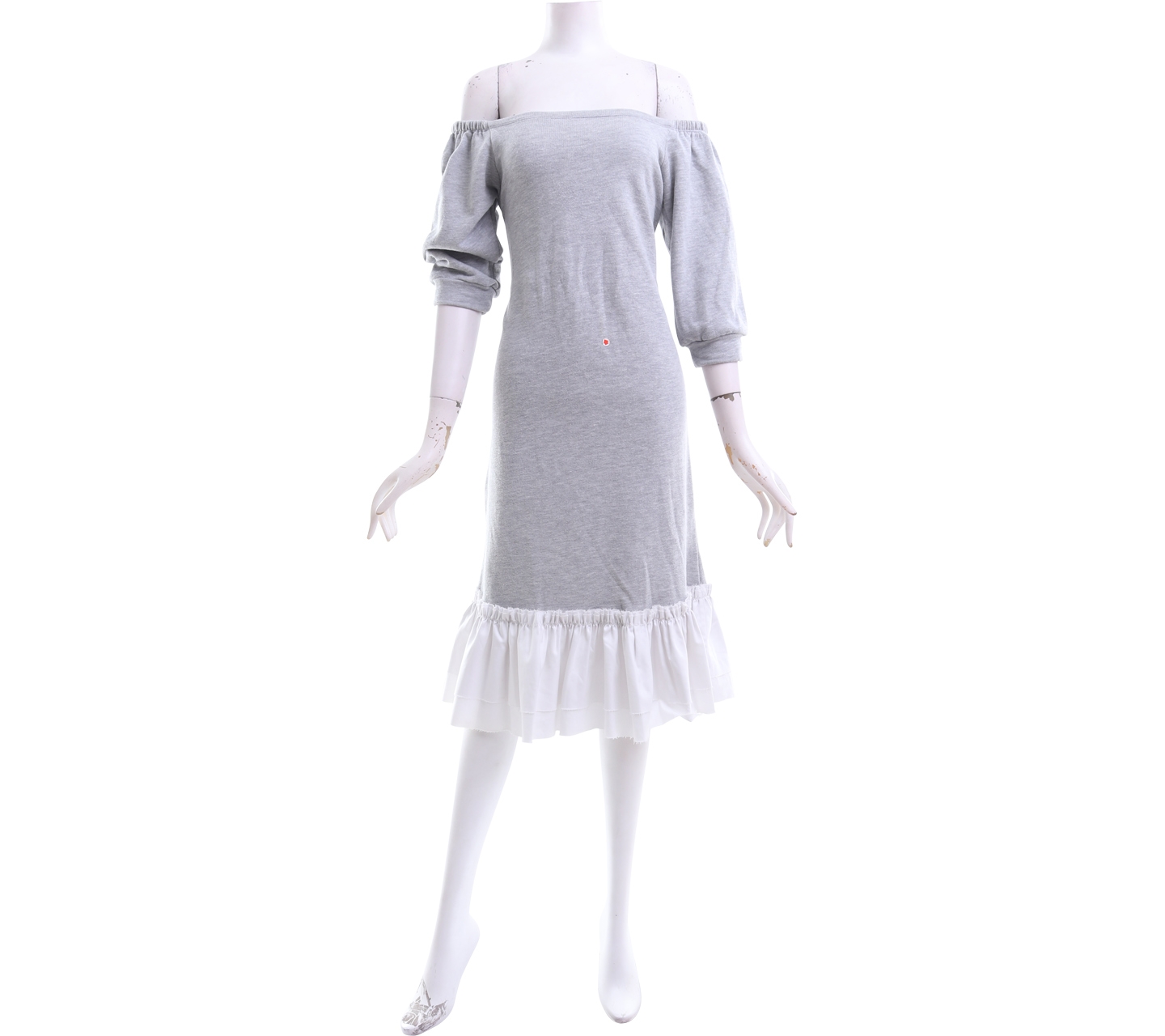 Alexalexa Grey & White Midi Dress