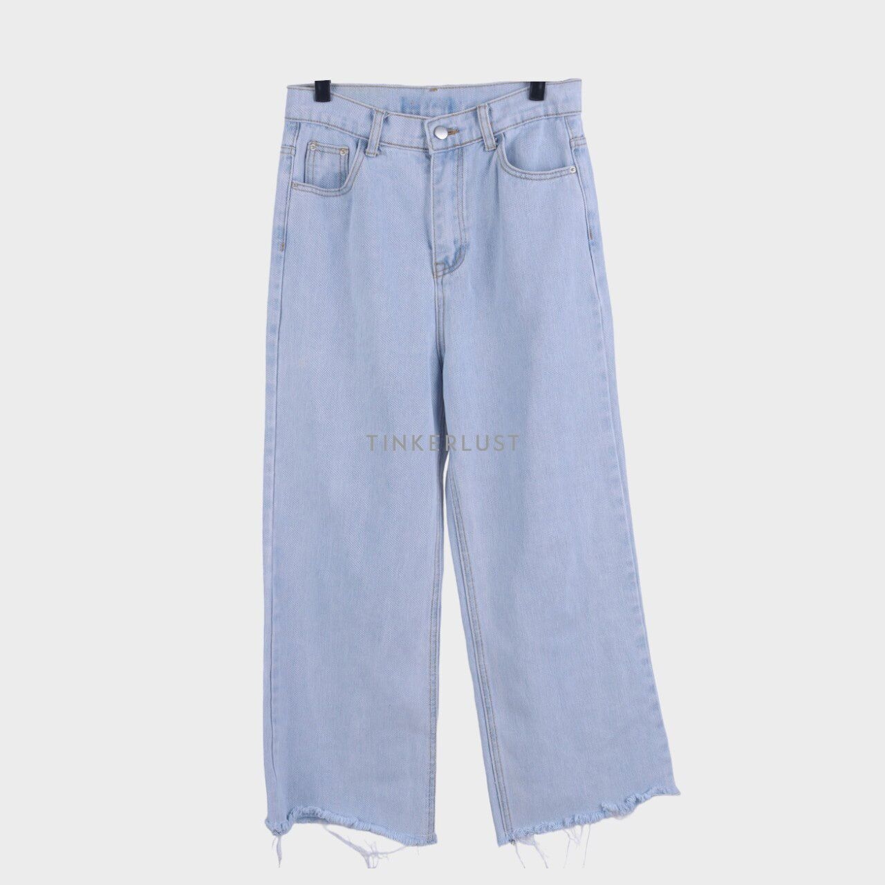 Oudre Light Blue High Waist Jeans Long Pants