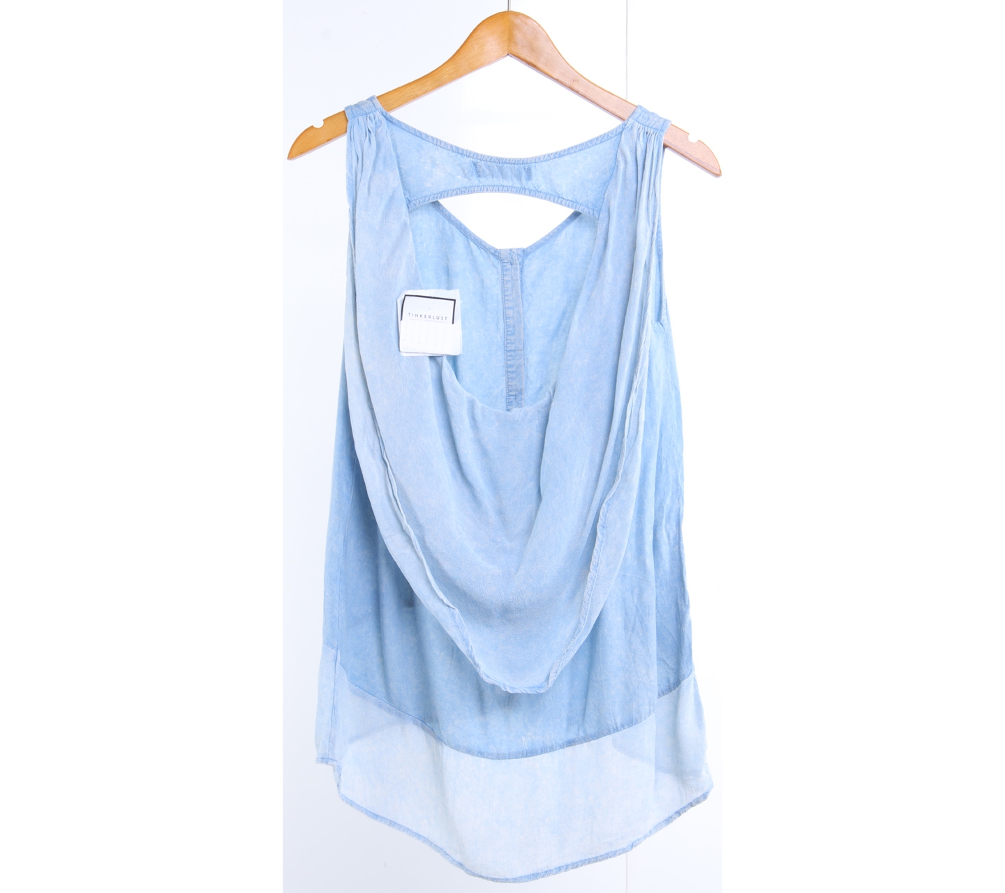 Blue Back Cut Out Sleeveless