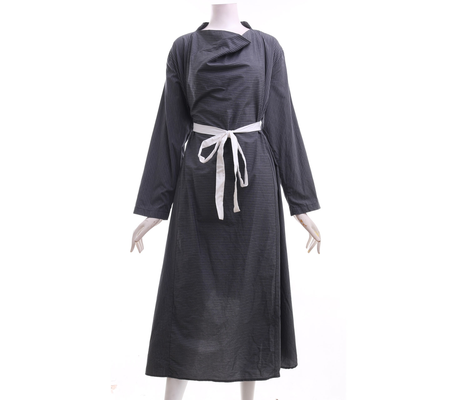 Slovv Dark Grey Striped Long Dress