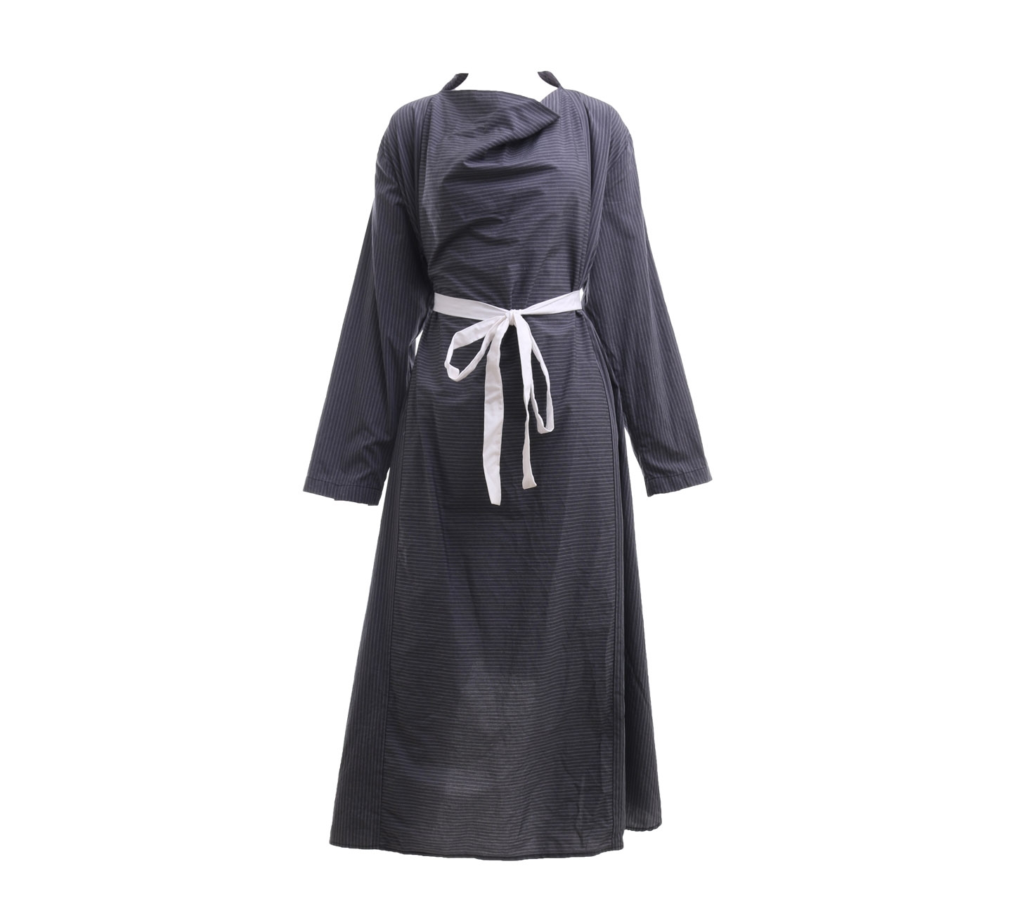 Slovv Dark Grey Striped Long Dress