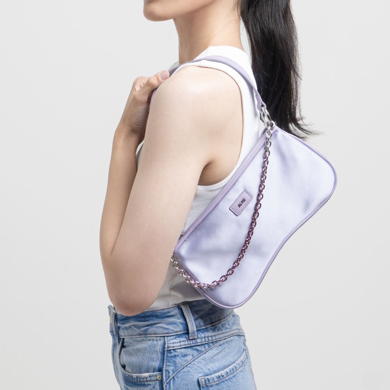JW PEI Eva Satin Gradient Shoulder Bag Purple