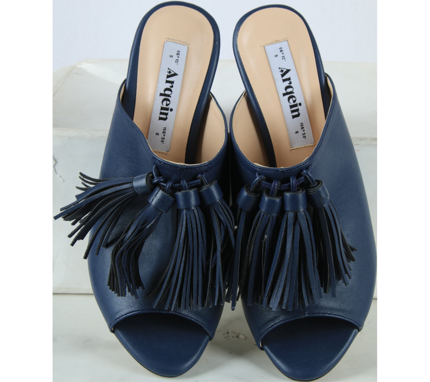 Arqein Blue Tasla Heels Sandals