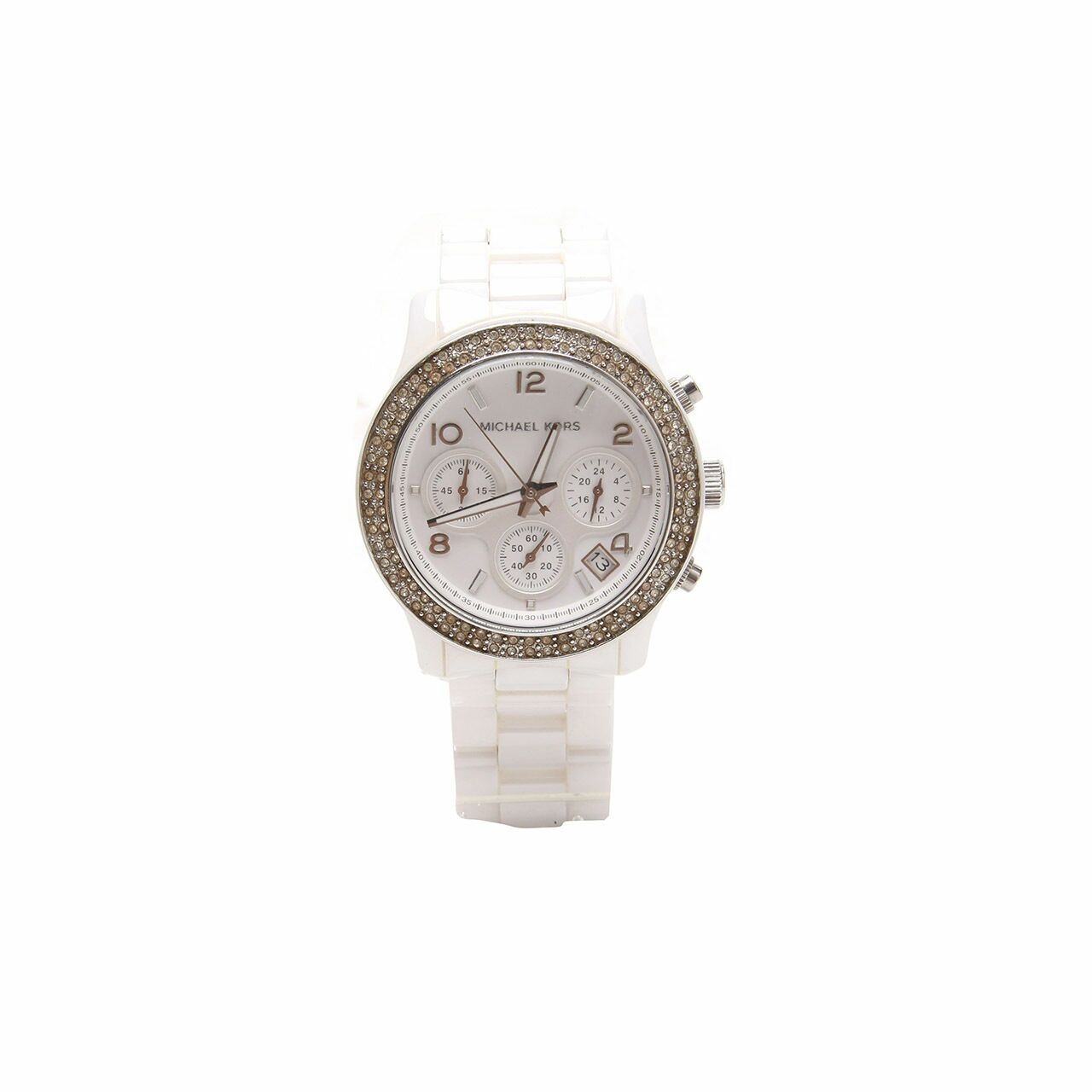 Michael Kors Runway Chronograph White Ceramic Watch