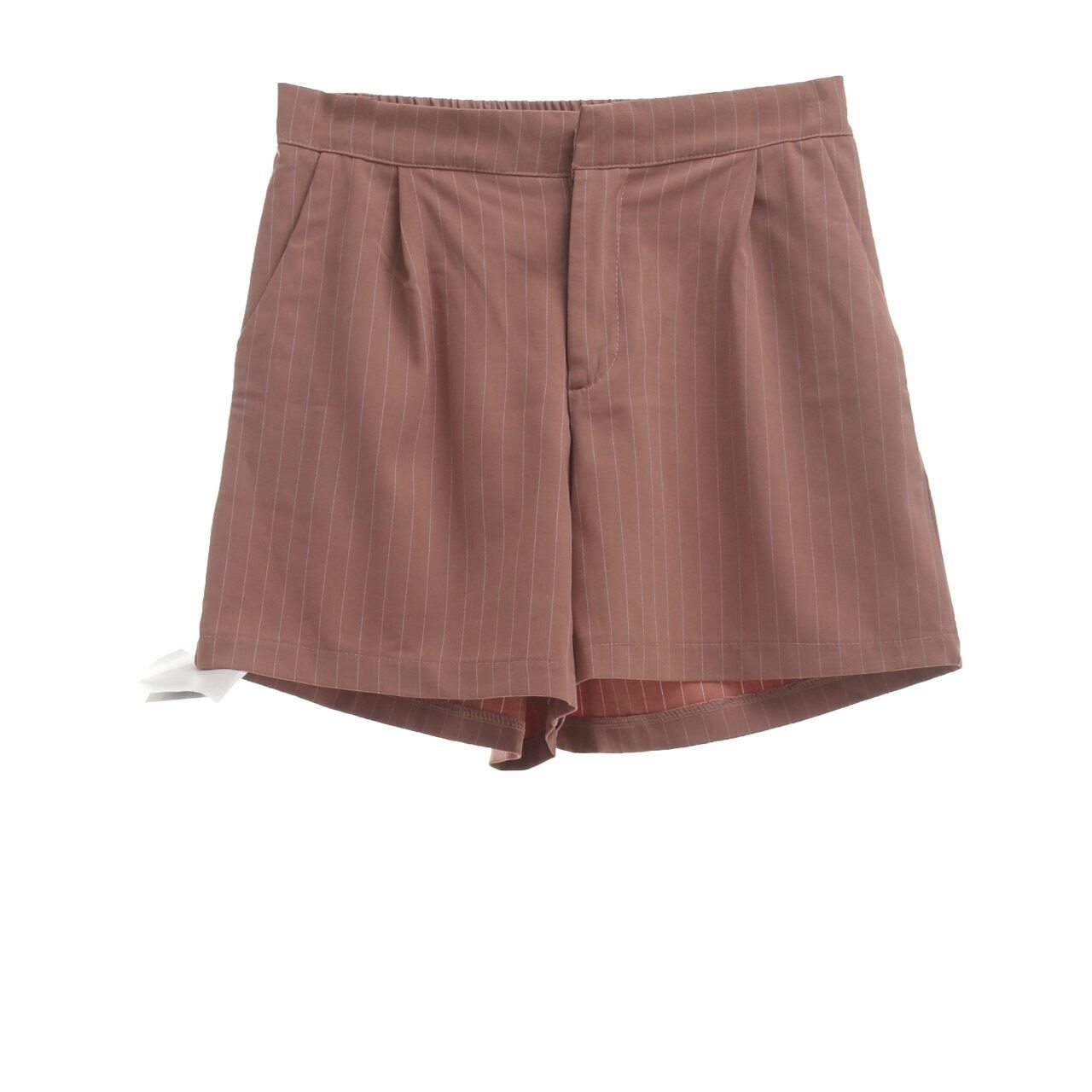 This is April Dusty Pink Striped Short Pants