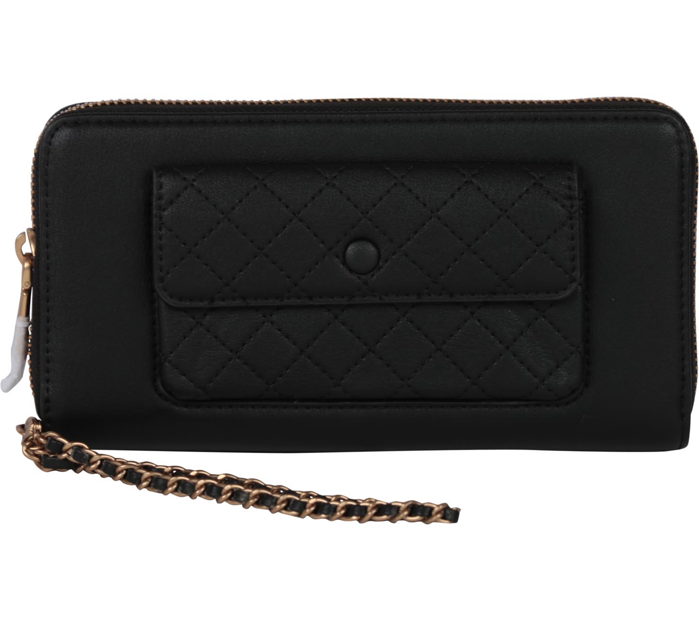 Charles and Keith Black Pocket Chain Wallet