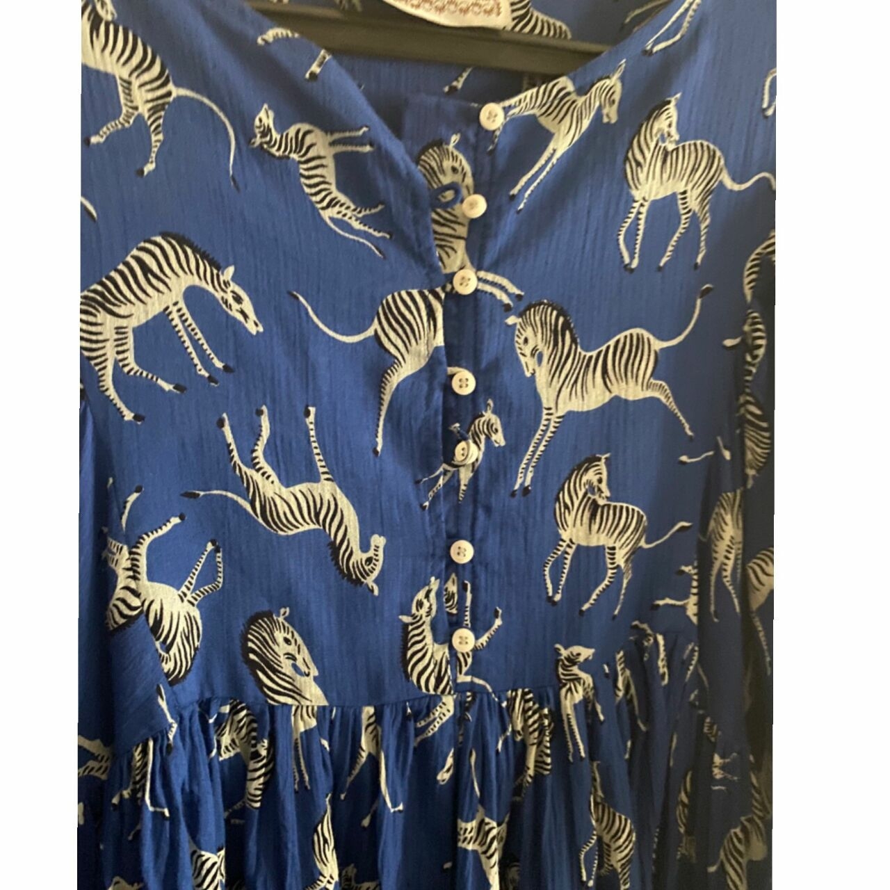 The Story Of Blue Animal Print Long Dress