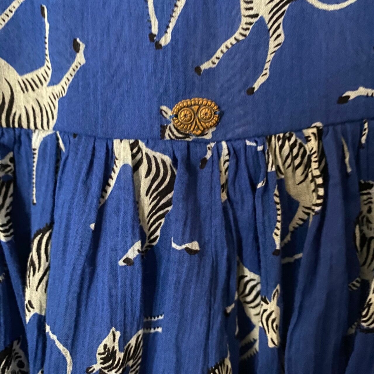 The Story Of Blue Animal Print Long Dress