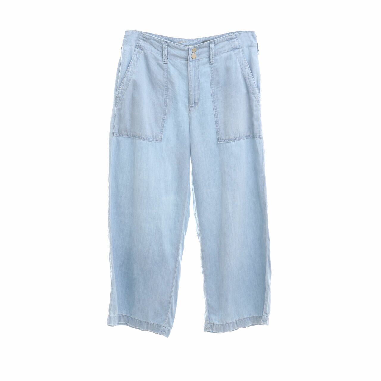 Seven 7 Blue Washed Culottes Long Pants