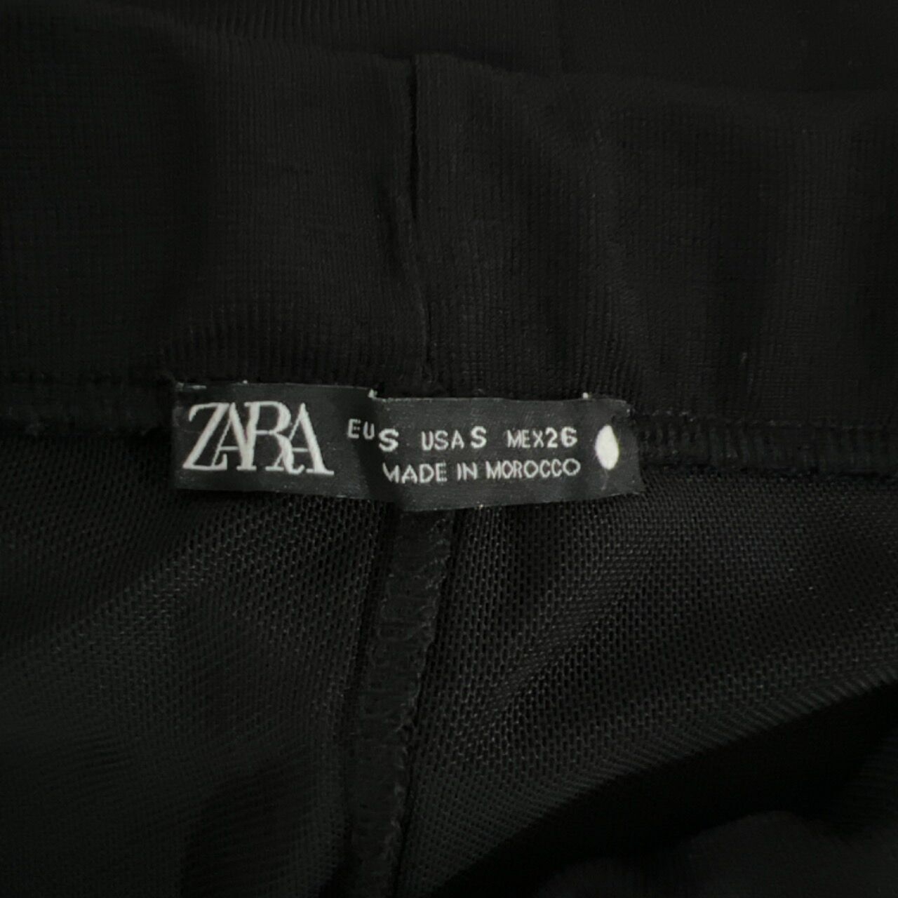 Zara Black Semi-sheer Midi Skirt