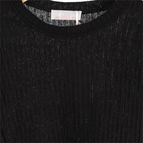Black Knit Cropped Sweater