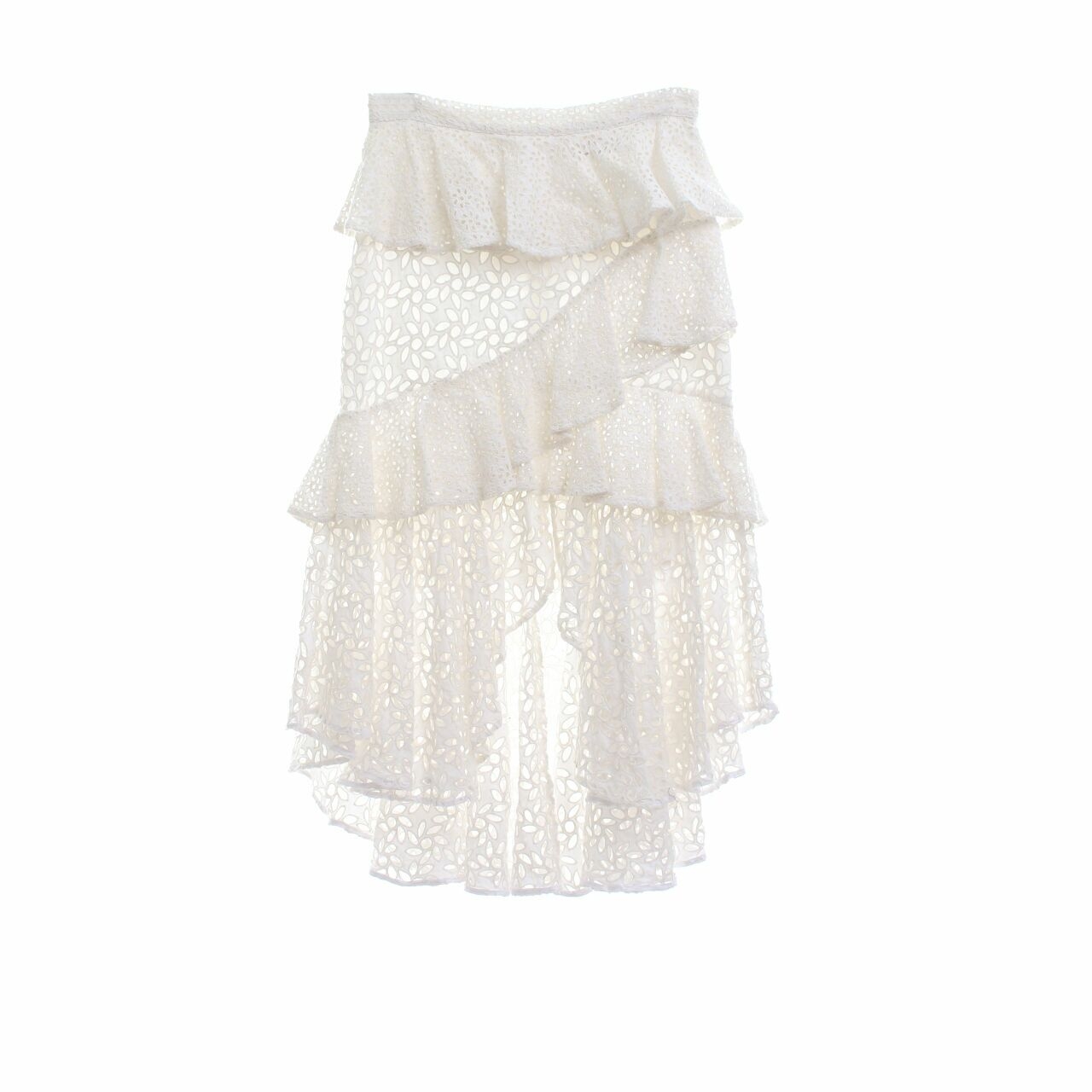 Amur White Midi Skirt
