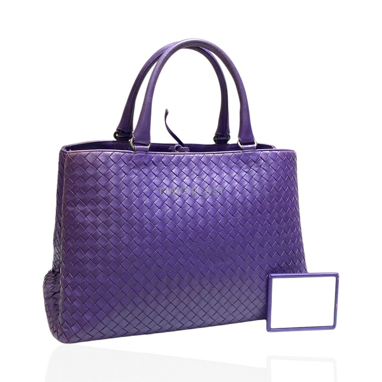 Bottega Veneta Intrecciato Leather Purple 2009 Handbag