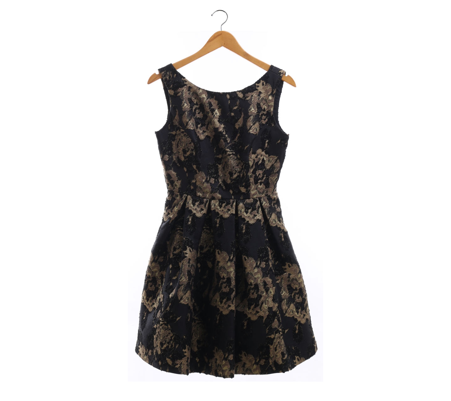 Portmons Black & Gold Pattern Mini Dress